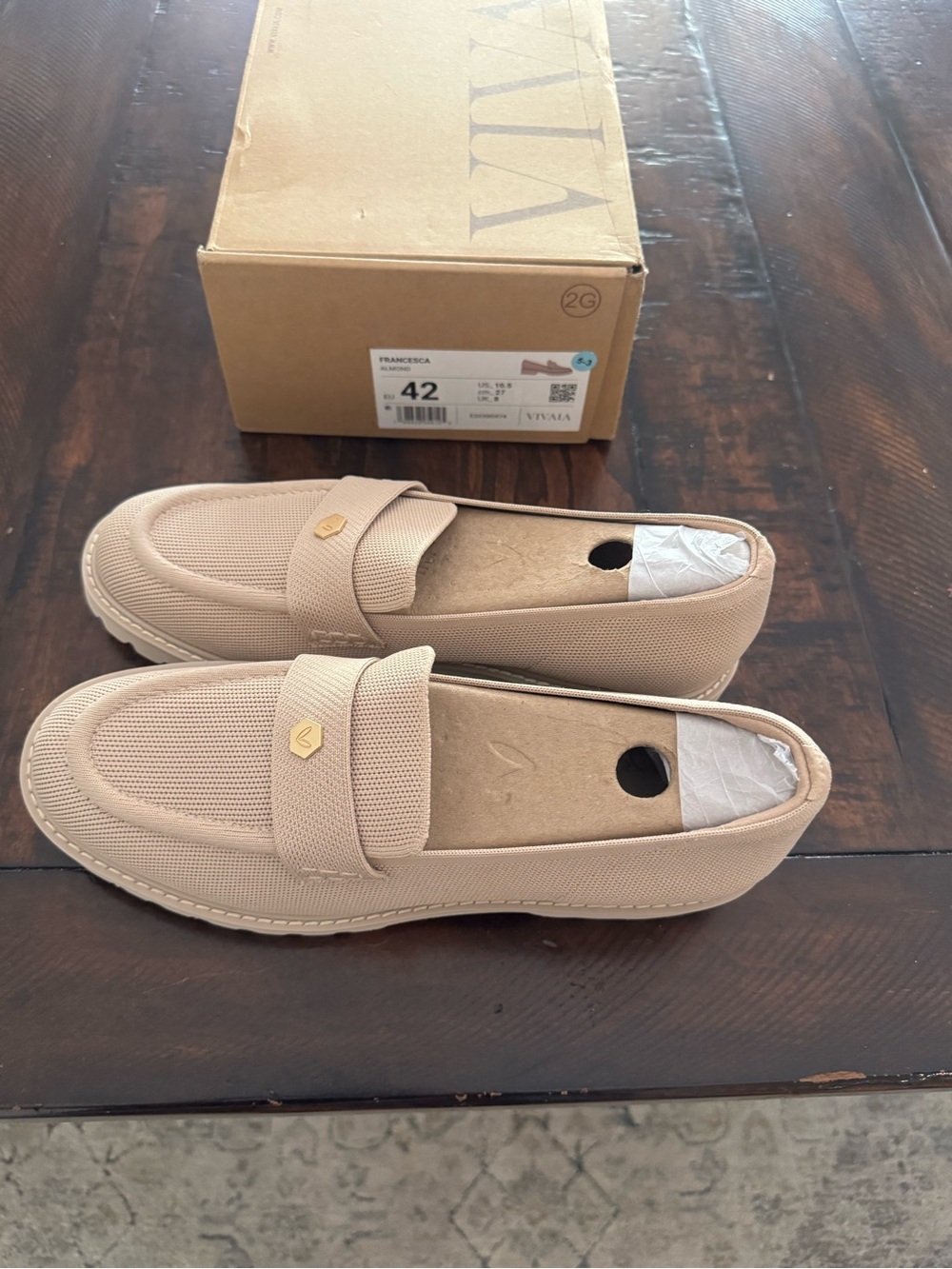 Women’s Vivaia Beige Slip-On Loafers — Casual Comfort